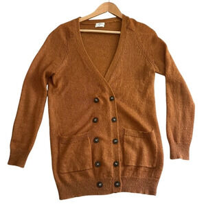 Wallace knits unisex double  breasted 10 button angora blend cardigan W-M men-S